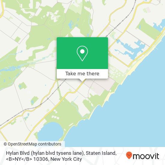 Hylan Blvd (hylan blvd tysens lane), Staten Island, <B>NY< / B> 10306 map