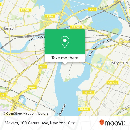 Mapa de Movers, 100 Central Ave