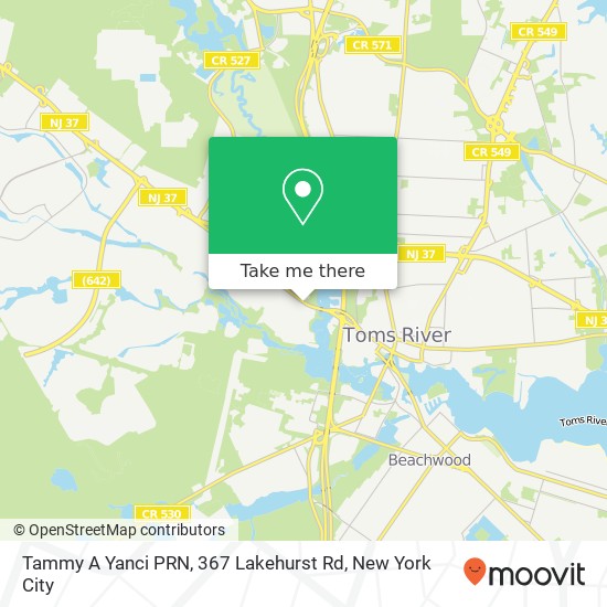 Tammy A Yanci PRN, 367 Lakehurst Rd map