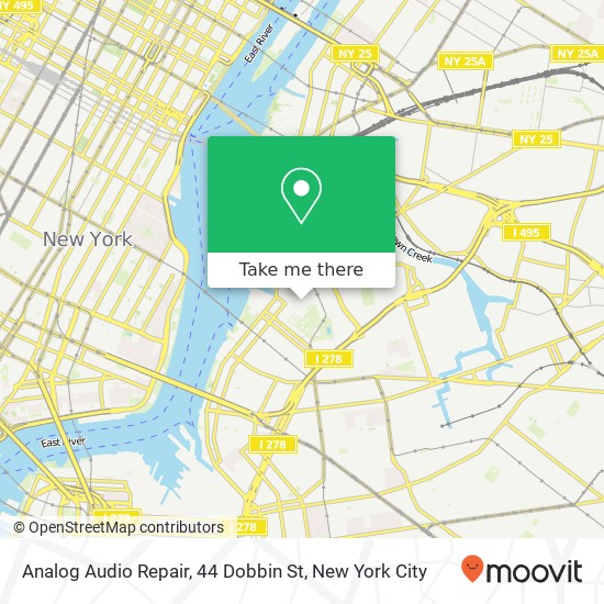 Mapa de Analog Audio Repair, 44 Dobbin St
