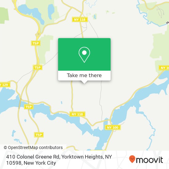 Mapa de 410 Colonel Greene Rd, Yorktown Heights, NY 10598