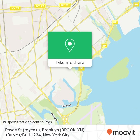 Mapa de Royce St (royce u), Brooklyn (BROOKLYN), <B>NY< / B> 11234