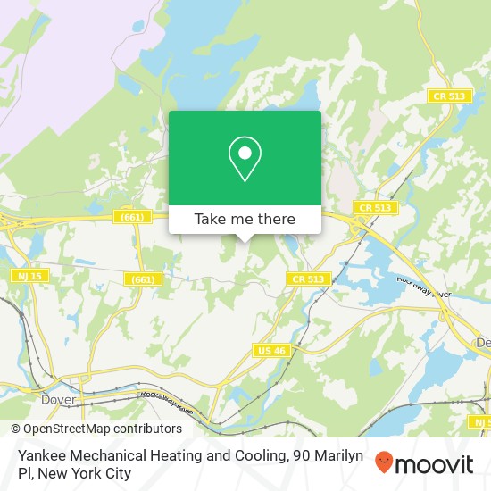 Mapa de Yankee Mechanical Heating and Cooling, 90 Marilyn Pl