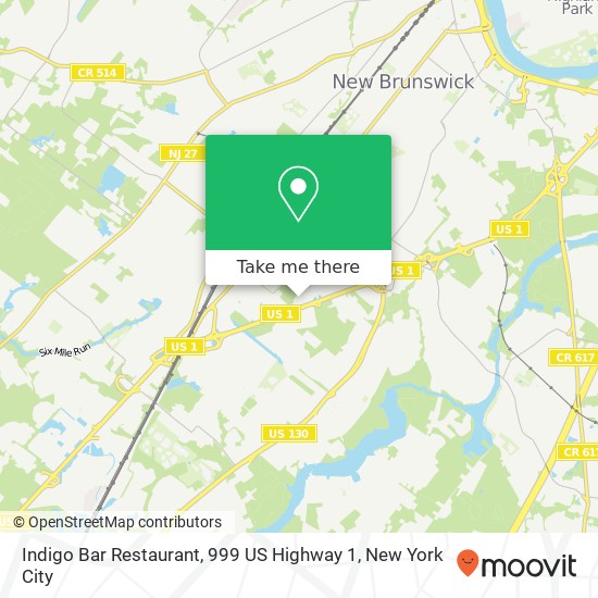 Mapa de Indigo Bar Restaurant, 999 US Highway 1