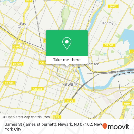 James St (james st burnett), Newark, NJ 07102 map