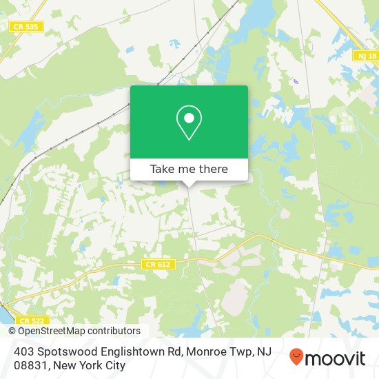 403 Spotswood Englishtown Rd, Monroe Twp, NJ 08831 map