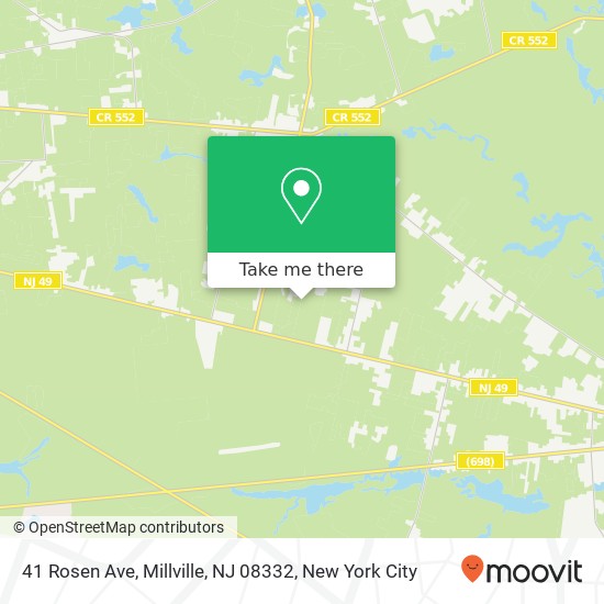 Mapa de 41 Rosen Ave, Millville, NJ 08332