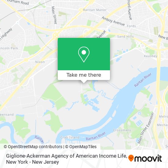 Giglione-Ackerman Agency of American Income Life map