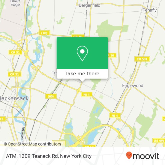 Mapa de ATM, 1209 Teaneck Rd