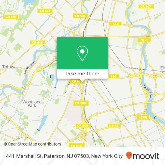 Mapa de 441 Marshall St, Paterson, NJ 07503