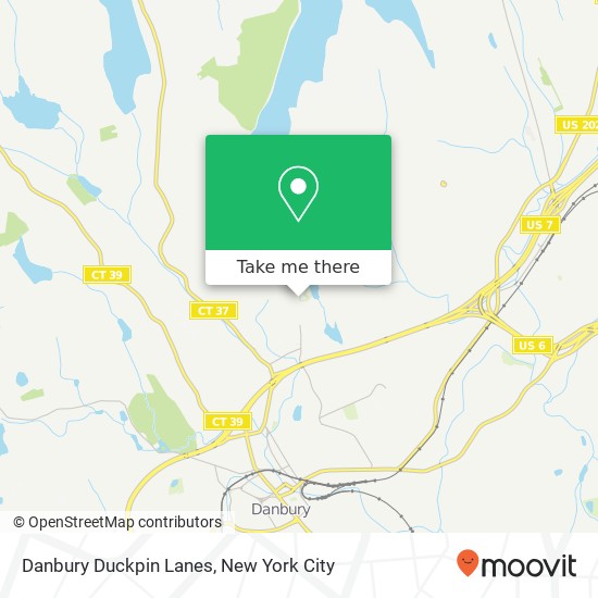 Mapa de Danbury Duckpin Lanes