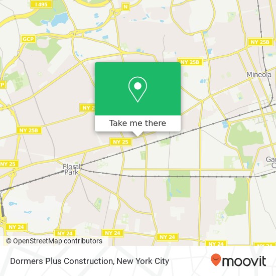 Dormers Plus Construction map