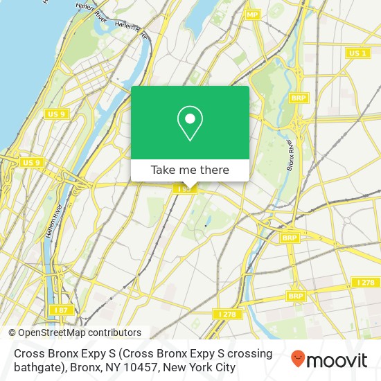 Cross Bronx Expy S (Cross Bronx Expy S crossing bathgate), Bronx, NY 10457 map