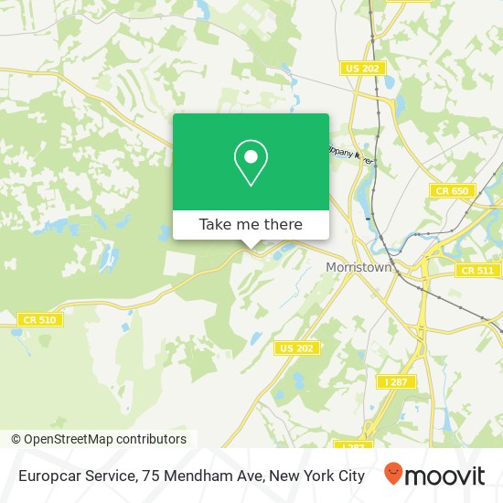 Europcar Service, 75 Mendham Ave map