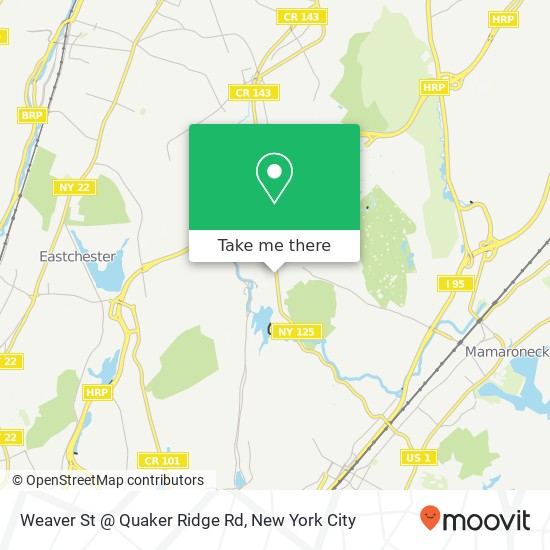 Weaver St @ Quaker Ridge Rd map