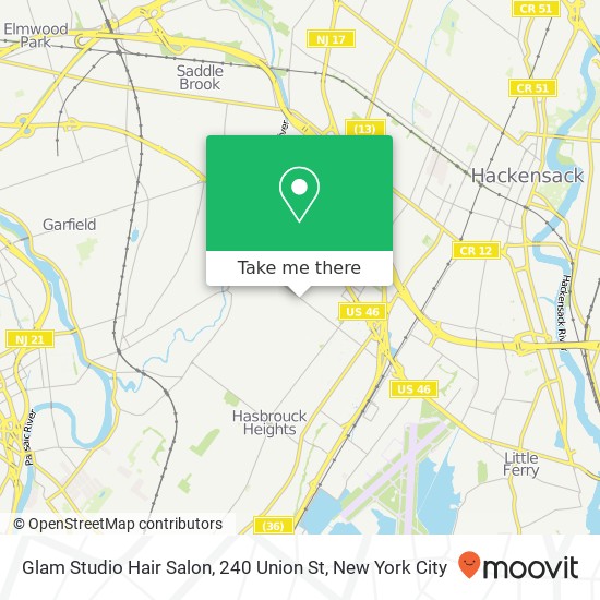 Mapa de Glam Studio Hair Salon, 240 Union St