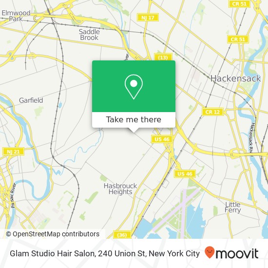 Glam Studio Hair Salon, 240 Union St map