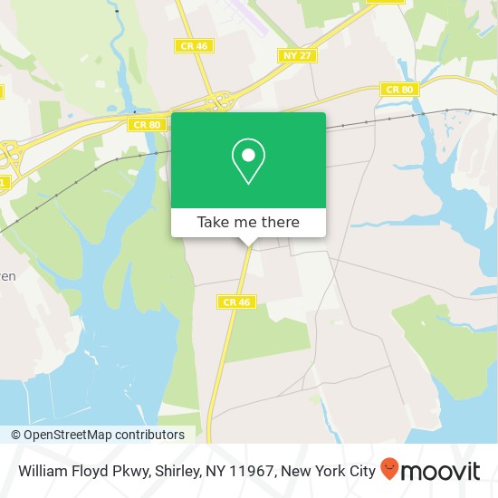 Mapa de William Floyd Pkwy, Shirley, NY 11967