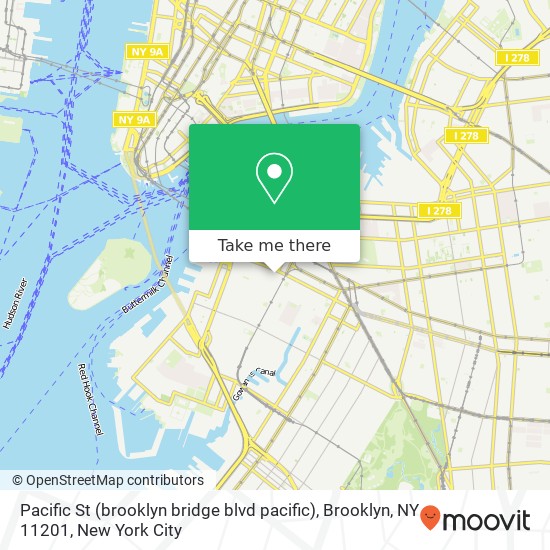 Mapa de Pacific St (brooklyn bridge blvd pacific), Brooklyn, NY 11201