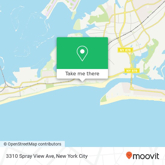 Mapa de 3310 Spray View Ave, Far Rockaway (QUEENS), NY 11691