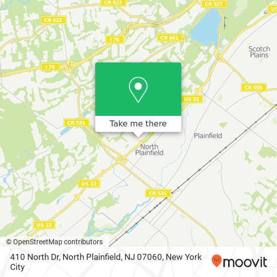 410 North Dr, North Plainfield, NJ 07060 map