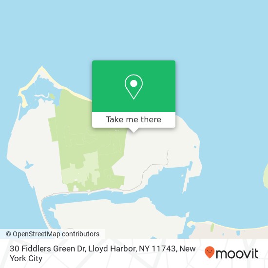 Mapa de 30 Fiddlers Green Dr, Lloyd Harbor, NY 11743