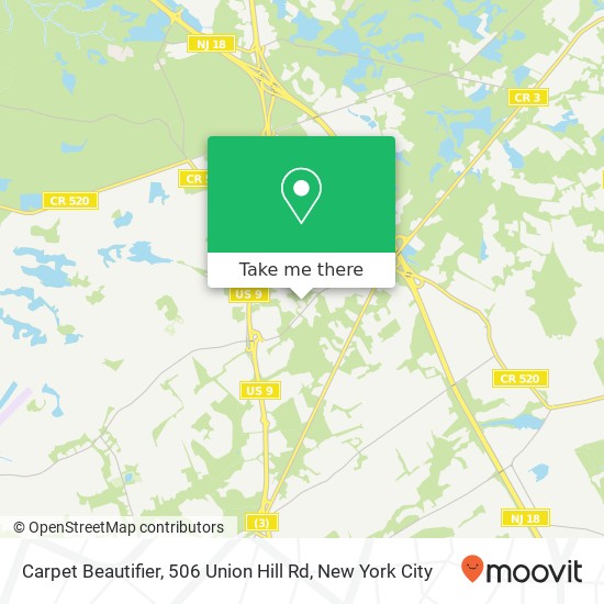 Mapa de Carpet Beautifier, 506 Union Hill Rd