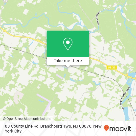 88 County Line Rd, Branchburg Twp, NJ 08876 map