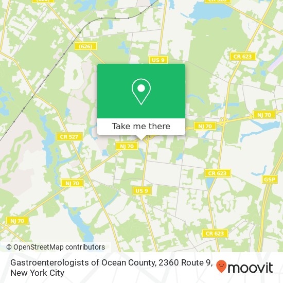 Gastroenterologists of Ocean County, 2360 Route 9 map