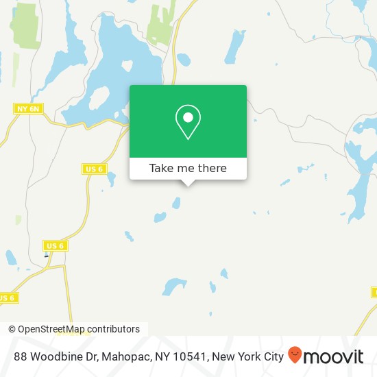 Mapa de 88 Woodbine Dr, Mahopac, NY 10541