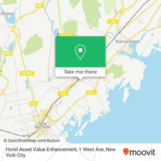 Mapa de Hotel Asset Value Enhancement, 1 West Ave