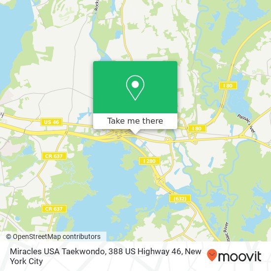 Mapa de Miracles USA Taekwondo, 388 US Highway 46