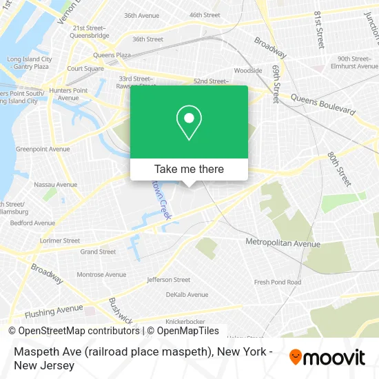 Maspeth Ave (railroad place maspeth) map