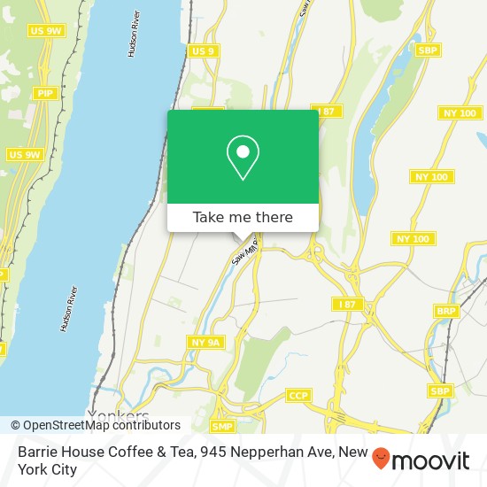 Barrie House Coffee & Tea, 945 Nepperhan Ave map