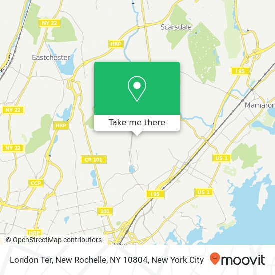Mapa de London Ter, New Rochelle, NY 10804