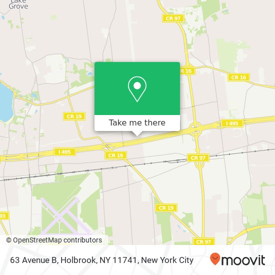 Mapa de 63 Avenue B, Holbrook, NY 11741