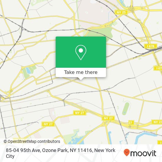 Mapa de 85-04 95th Ave, Ozone Park, NY 11416