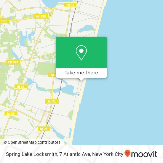 Mapa de Spring Lake Locksmith, 7 Atlantic Ave