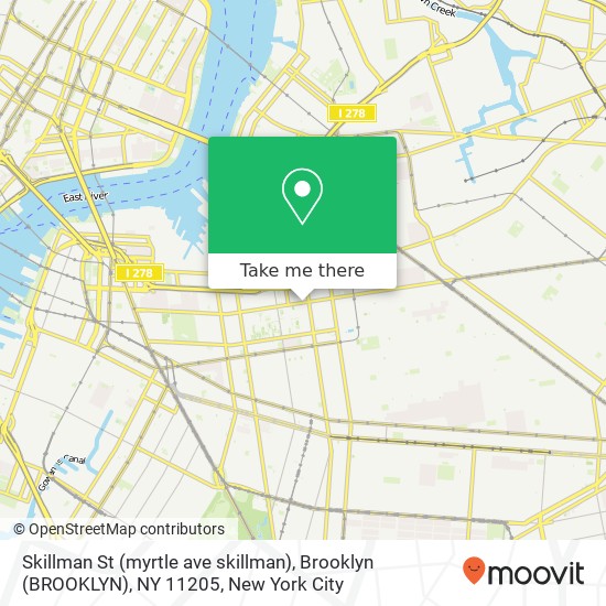 Mapa de Skillman St (myrtle ave skillman), Brooklyn (BROOKLYN), NY 11205