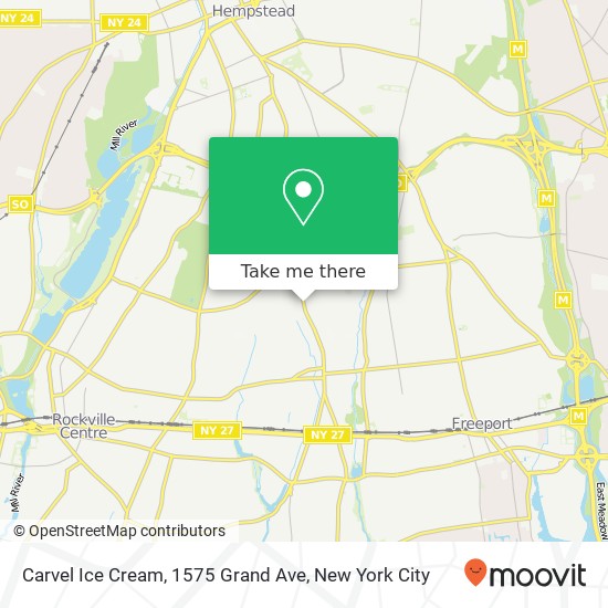 Mapa de Carvel Ice Cream, 1575 Grand Ave