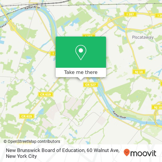 Mapa de New Brunswick Board of Education, 60 Walnut Ave