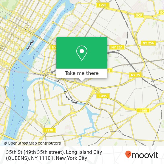 Mapa de 35th St (49th 35th street), Long Island City (QUEENS), NY 11101