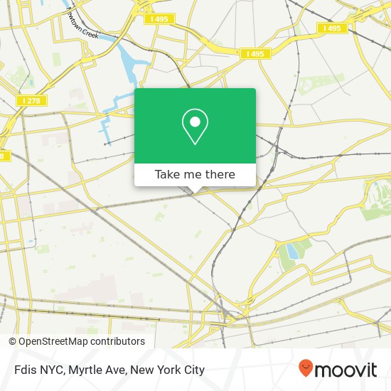 Mapa de Fdis NYC, Myrtle Ave