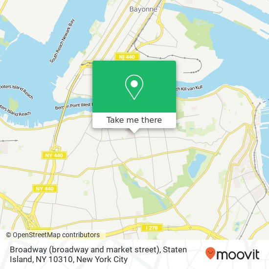 Broadway (broadway and market street), Staten Island, NY 10310 map