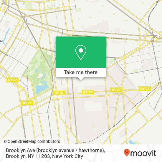 Brooklyn Ave (brooklyn avenue / hawthorne), Brooklyn, NY 11203 map