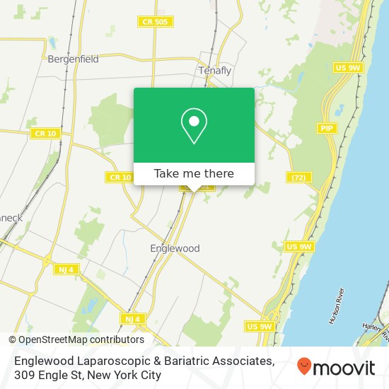 Mapa de Englewood Laparoscopic & Bariatric Associates, 309 Engle St