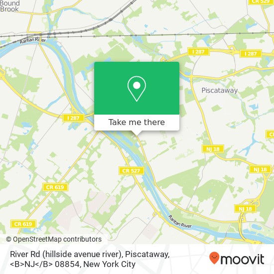 River Rd (hillside avenue river), Piscataway, <B>NJ< / B> 08854 map