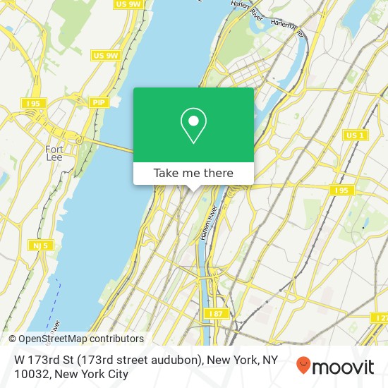 W 173rd St (173rd street audubon), New York, NY 10032 map
