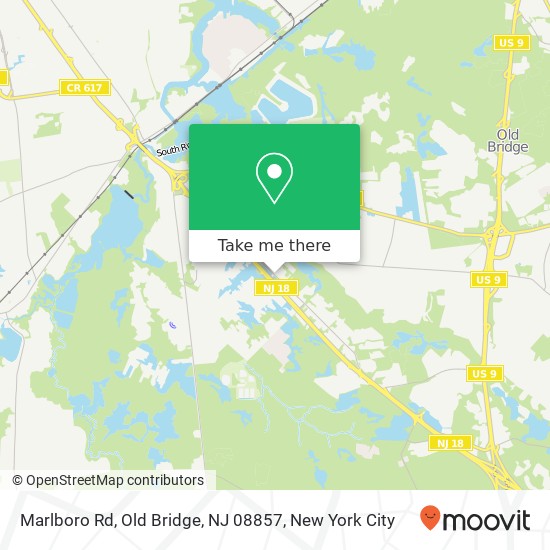 Mapa de Marlboro Rd, Old Bridge, NJ 08857