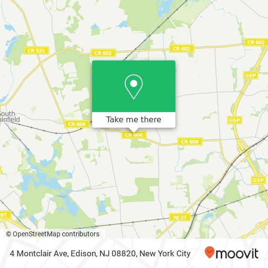 4 Montclair Ave, Edison, NJ 08820 map